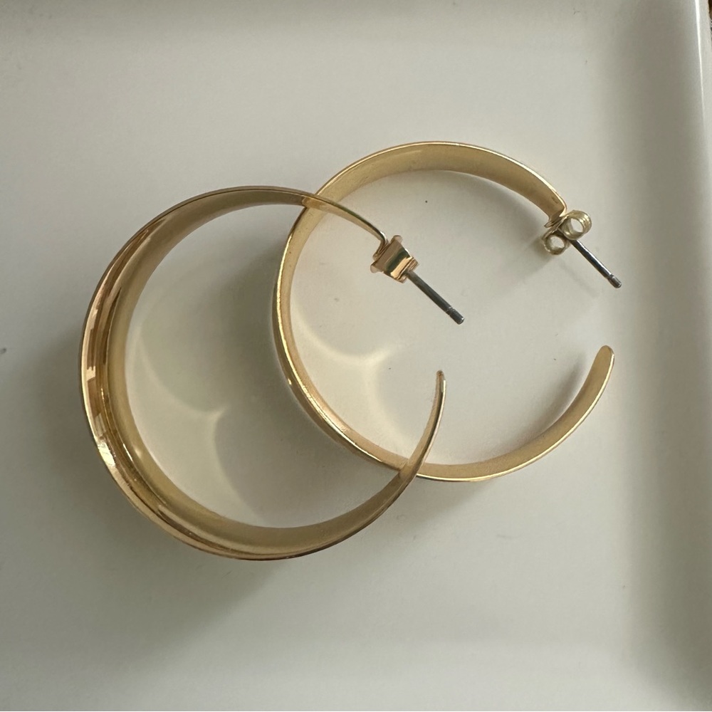 Madewell Sculptural Statement Hoop Earrings